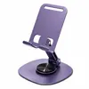 Venta directa de fábrica soporte metálico para teléfono con logo personalizable, plegable, portátil, giratorio, soporte de escritorio para teléfono para personas perezosas