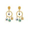 Aretes Europeos y Americanos Nuevos Calientes Exquisitos de Lujo Ligero Acero de Titanio Geométricos Flores Combinables Acero Inoxidable Perla Diamante Joyería para la Oreja
