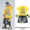 Roupas da moda infantil para dança de rua estilo hip-hop roupas hip-hop legais e estilosas para meninos e meninas para apresentações de rua infantil