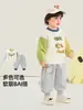 Roupa Infantil Panda Kaka Roupas de Outono para Meninos Roupas Casuais de Outono para Meninas Roupas Infantis Roupas de Bebê para Primavera e Outono