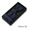 Pajarita para hombre, gemelos de bolsillo, 3 piezas, caja de regalo, traje de boda, accesorios para traje, pajarita roja en stock
