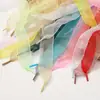 2.5 de ancho cordón de seda de gasa de nieve color tul cinta webz cordón de zapato de entrenamiento samba zapatos de lona cuerda de cordón de zapato un par