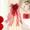 Decoração de Quarto de Casamento, Cortinas de Casamento, Prendedores de Cortina, Decorações de Flores para o Quarto, Decorações para Casa Nova, Enfeites Pendentes com Caracteres de Dupla Felicidade, Guirlandas para os Quartos do Noivo e da Noiva