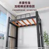Cama alta-Escritorio abajo Dormitorio Universitario Combinación de Acero y Hierro Forjado Litera Dormitorio de Empleados de Fábrica Escolar Apartamento Cama Alta-Baja