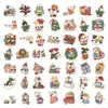 50 Pegatinas Navideñas Decorativas Más Vendidas Transfronterizas, Fundas para Teléfono Móvil, Cajas de Regalo, Pegatinas Decorativas para Cuaderno de Refrigerador, Tazas de Agua