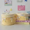 [Procesamiento Personalizado] Cesta de Almacenamiento con Tapa, Caja de Almacenamiento de Cuerda de Algodón para Cosméticos, Juguetes y Artículos Varios, Estilo Ins