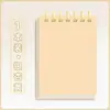 Fábrica de OrigenA7 Cuaderno Espiral Negro Sólido Estudiante Portátil Bolsillo Mini Cuaderno