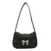 Bolso de Hombro Plegado Estilo Coreano con Lazo para Mujer 2025 Verano Nuevo Versátil Bolso de Axila Ins para Mujer