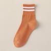Calcetines Zhuji Algodón Puro para Mujer Calcetines de Media Caña Otoño e Invierno Calcetines Largos Rayados Absorbentes de Sudor Calientes para Mujer Calcetines de Algodón para Invierno Venta al por Mayor