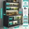 Estante de Almacenamiento de Cocina Aparador en Capas 1200 Piso Multicapa Horno de Microondas Olla Altura Gabinete de Almacenamiento a Prueba de Polvo