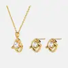 Conjunto de Joyería Minimalista de Moda Europea y Americana para Mujer, Colgante Cuadrado de Zircón, Cadena para Clavícula, Venta Directa de una Pieza, En Stock de Fábrica, Transfronterizo