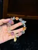 Pulseras Premium de Aguamarina Natural, Cristal Blanco, Amatista, Fluorita Amarilla, Sándalo y Otras Piedras Preciosas, Adecuadas para el Uso Diario
