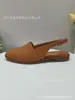 2026 Nuevos Zapatos de Mujer de Gran Tamaño de Comercio Exterior Transfronterizo Punta Fina Planos Tejidos de Una Sola Pieza Sandalias de Verano Nuevas con Correa de Hebilla de Punta Cerrada