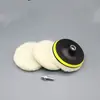 Set de Belleza para Coche de 5 Piezas Bola de Lana para Limpieza y Encerado Disco de Pulido Autoadhesivo Disco de Pulido Rueda de Lana de Microfibra