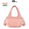 Bolso de Hombro de Mano para Mujer, Bolso de Hombro Suave Fruncido, Bolso tipo Concha de Gran Capacidad, Bolso de Nicho para Mamá Viajera, Logo Personalizado