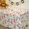 Toalha de mesa de aniversário da Amazon, festa de aniversário, descartável, estampada, vento, sobremesa, layout de mesa, decoração de cena, toalha de mesa de piquenique