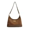 Bolso Pequeño Retro de Gamuza para Mujer 2026 Otoño/Invierno Nuevo Bolso Cruzado Versátil Moda Súper Caliente Bolso de Hombro Único para el Brazo