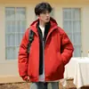 Ootd Chaqueta de Algodón para Exteriores para Hombres y Mujeres, Versátil Casual de Invierno Conjunto de Dos Piezas con Capucha Bloque de Color Chaqueta Acolchada Moda Abrigo para Pareja