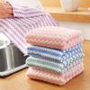 Trapo Rayado Piña Cuadros Coral Terciopelo Jacquard Trapo Absorbente Espesado Paño de Limpieza de Cocina Paño de Cocina Limpiando Mesa