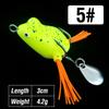 Señuelo Rana Flotante 3cm/4.2g Thunderfrog Modificado para Golpear Rana Negra 16 Colores Suave Pequeña Rana Cebo Pez Negro Transfronterizo