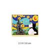 Insignia de Pintura de Van Gogh Broche Divertido de Gato Decoraciones para Mochila Accesorios Hebilla de Metal Regalo de Cumpleaños para Pareja