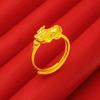 Pulseira de Três Peças Pixiu Duplo Banhada a Ouro Latão Ouro de Areia Vietnamita Pixiu Casal Pulseiras Masculinas e Femininas Fábrica Fornecimento Direto