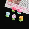 Accesorios Brillantes de Resina de Tulipán y Girasol Hechos a Mano DIY Pegamento Crema Funda para Teléfono Pasador Hebilla de Zapato Materiales para Joyería