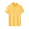210g 60s Algodão Australiano de Fibra Longa Camisa Polo com Gola Camiseta de Verão Cor Lisa Manga Curta Camisa para Cultura Corporativa Bordado