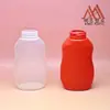 Botella Plana 250mlpp Boca de 38 Dientes Botella de Kétchup Frasco de Condimentos de Boca Ancha Frasco Sellado a Prueba de Humedad Caja de Condimentos para Cocina y Hogar