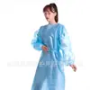 Vestuário de proteção descartável em não tecido pppe com filme completo, roupa de isolamento, macacão protetor, à prova de poeira, à prova d'água, respirável, para uso invertido