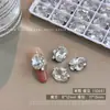 Arte de Uñas K9 sin Base con Brillantes Pedrería Blanca de Lujo, Pedrería Versátil Grande en Forma de Diamante Cuadrado para Uñas