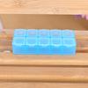 GD19 caja de almacenamiento rectangular pequeña de 10 compartimentos de doble fila nueva diy arte de uñas funda de teléfono taladro adhesivo tapa independiente caja de plástico