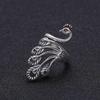 Venta al por mayor de fábrica anillo abierto de pavo real exquisito para mujer de joyería de plata de 990 pies, anillo de plata tailandesa de moda retro de plata esterlina