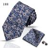 Corbata de alta gama para negocios, pañuelo de bolsillo, 3 piezas, regalo para hombre, vestido de boda, corbata de poliéster de seda, corbata de traje