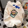 Sudadera con capucha de estilo americano linda de Crayon Shin-Chan para mujer Otoño e Invierno Tie-Dye Rosa Estilo Preppy Personalizada Casual