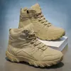 Novas Botas de Trilha de Solado Grosso para Outono Botas Militares de Cano Alto Sapatos Esportivos Masculinos para Exterior Sapatos Casuais Botas de Caminhada Resistentes ao Desgaste Antiderrapantes