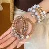 Nuevo conjunto de pulseras elásticas de mariposa con cuentas de cerámica acrílica estilo europeo y americano, pulsera de estilo étnico vintage, pulsera de nicho