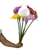 Lirios de cala artificiales de EVA para fotografía de bodas, decoración del hogar, fotografía, flores de tacto realista, flores artificiales, venta al por mayor de fabricantes transfronterizos