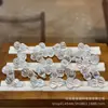 Acessório decorativo de cabaça torcida de cristal branco natural, conta separadora versátil para pulseiras DIY, pingente de corda trançada, acessório criativo