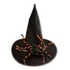 Chapéu de Halloween lolita bruxa festa bruxa aranha chapéu de bruxa mágico preto cosplay chapéu de bruxa escuro