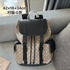 G Home Mochila Casual Masculina Mochila Bolsa de Viagem Lona com Aba de Couro Grande Capacidade Mochila Escolar Duas Cores
