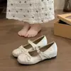 Zapatos planos Mary Jane de estilo francés, elegantes, que realzan la altura, con lazo, nueva colección otoño 2026 para mujer, versátiles y adecuados para el trabajo, zapatos estilo ballet