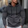 Nueva Sudadera Deportiva Casual con Estampado de Lunares para Hombre Polar Amazon Otoño e Invierno Cárdigan Sudadera con Capucha Hombres Jóvenes