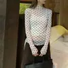 Suéter de tricô em camadas com estampa de bolinhas estilo coreano para mulheres, novo conjunto de tops femininos outono e inverno 2026, roupa de outono de alta qualidade