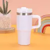 Taza de coche portátil personalizada de 14 oz con asa, taza de hielo para coche de acero inoxidable 304, taza aislada al vacío para niños con pajita