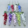 2 Horquillas de Flores Artificiales Delphinium Decoración de Boda Coreana Flores Artificiales al por Mayor