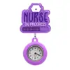 Lindo Dibujo Animado Brillante Elástico Pinza para Insignia de Enfermera Doctor Reloj de Bolsillo de Hospital Reloj de Pecho Pinza Telescópica Reloj para Colgar