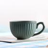 Taza vintage vintage Taza de café de cerámica cruda estilo japonés Juego de taza y platillo de café para té de la tarde de cerámica estilo europeo