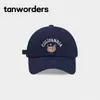 Gorra de béisbol bordada con un nuevo y lindo oso de dibujos animados de Dongdaemun para hombres y mujeres, estilo coreano, moderna, con visera ancha tipo pico, para hacer que tu cara se vea más pequeña