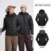 Chaqueta de Plumón Personalizada Otoño Invierno Hombres Mujeres con Capucha Desmontable Ligera Cálida Ropa Exterior Almacenamiento de Calor Ropa para Deportes al Aire Libre Estampado de Logo